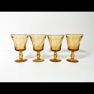 Jamestown Amber Goblet - Set of 4